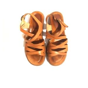 DANSKO brown leather ankle stap sandal sz 41 or 11